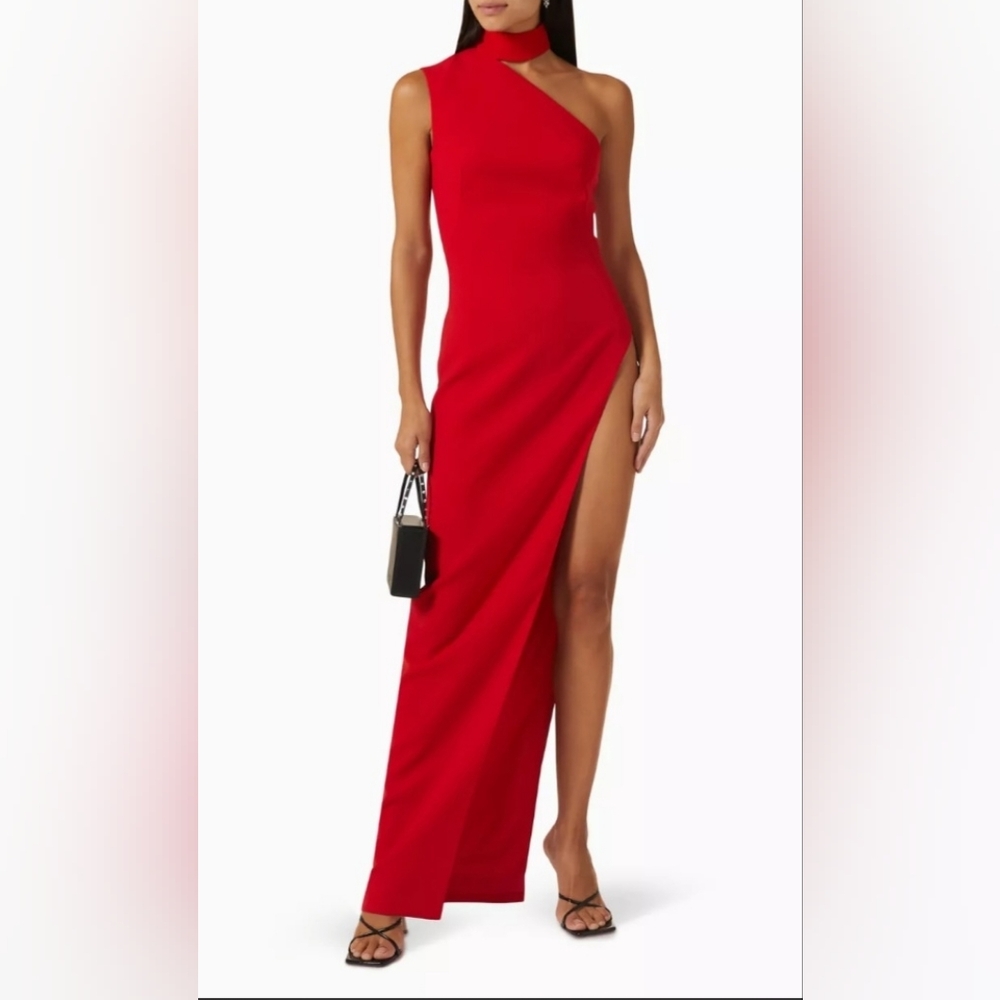 MONOT Asymmeyric High Leg Cutaway Sleeveless Dress Size US6